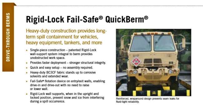 us특수장비 중고기계장터  중고기계 us특수장비 USA Rigid Lock Fail Safe® QuickBerm® Kit 누출 유출방지 유해물질 차단 ( 대형차, 중장비, 트럭등 기름 유출방지 ) (1).jpg
