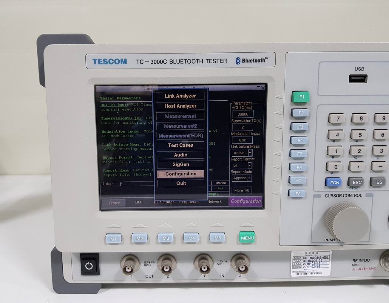 [NBC] テスコム Tescom TC-3000C Bluetoothテスタ (Opt. 00 10 20 40) Bluetooth Tester ( 0555)
