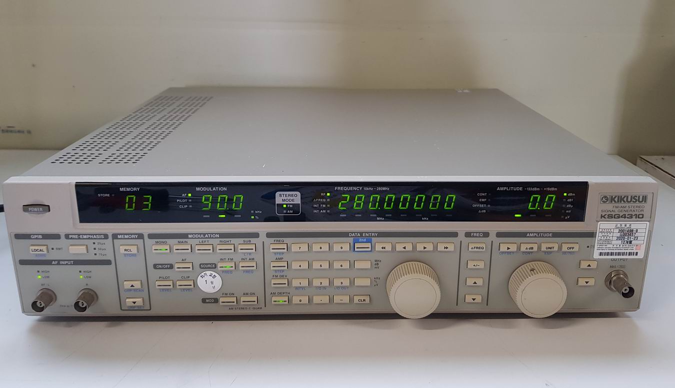 KIKUSUI KSG4300 シグナル ジェネレーター 10kHz-280MHz FM-AM 標準